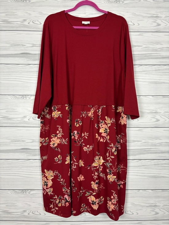 J. Jill Dresses & Skirts - J. Jill A Line shift red floral dress size 3X NWT
